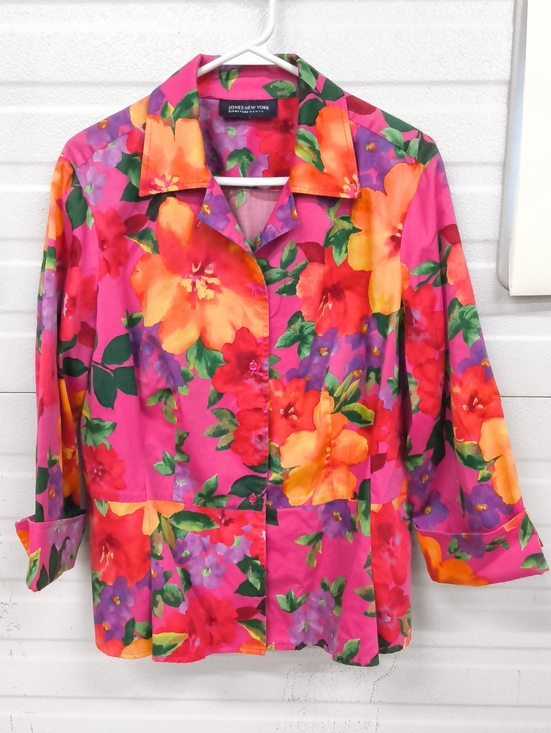 Jones New York Tops - Jones New York Signature Vibrant Floral Button-Down Blouse